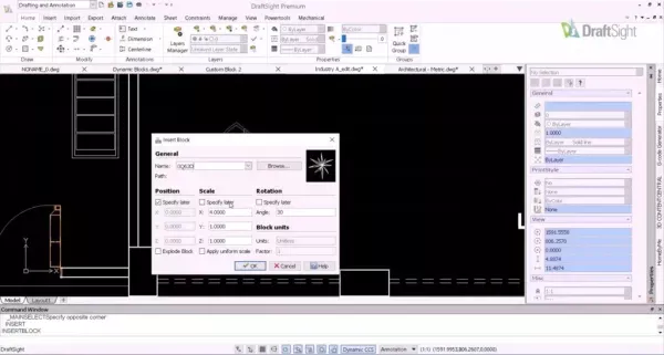 DraftSight 自定义块