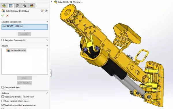 SOLIDWORKS 装配体干涉检查