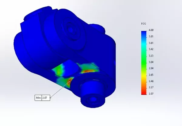 SOLIDWORKS 结构安全系数云图