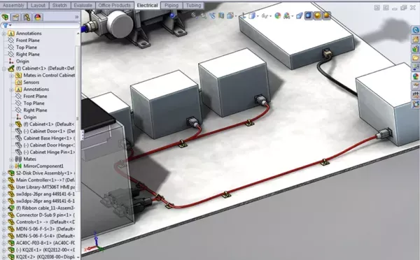 SOLIDWORKS Electrical Routing 电气线束自动布线