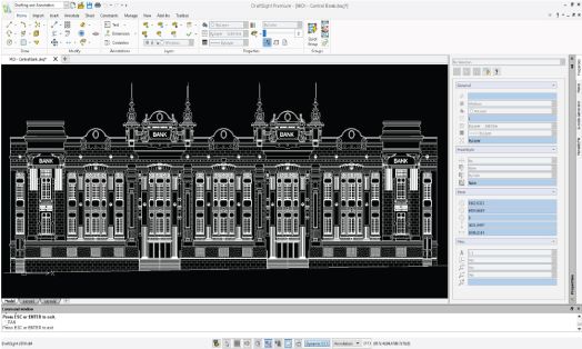 DraftSight 专业 2D CAD 操作界面